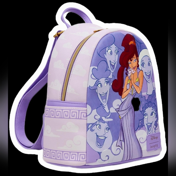 Brand New! Loungefly Disney Hercules Meg & The Muses Mini Backpack - Picture 6 of 8